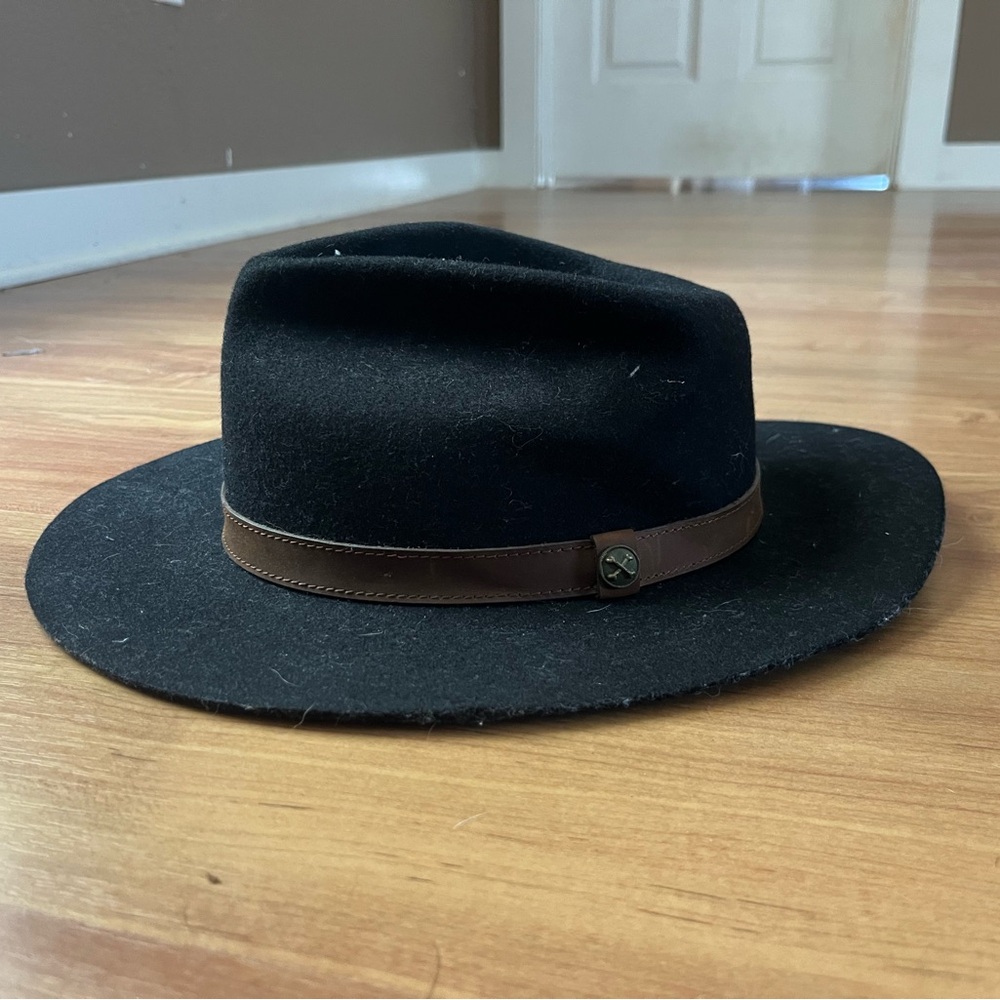 Billy Bones Club Black Fedora with Brown Band